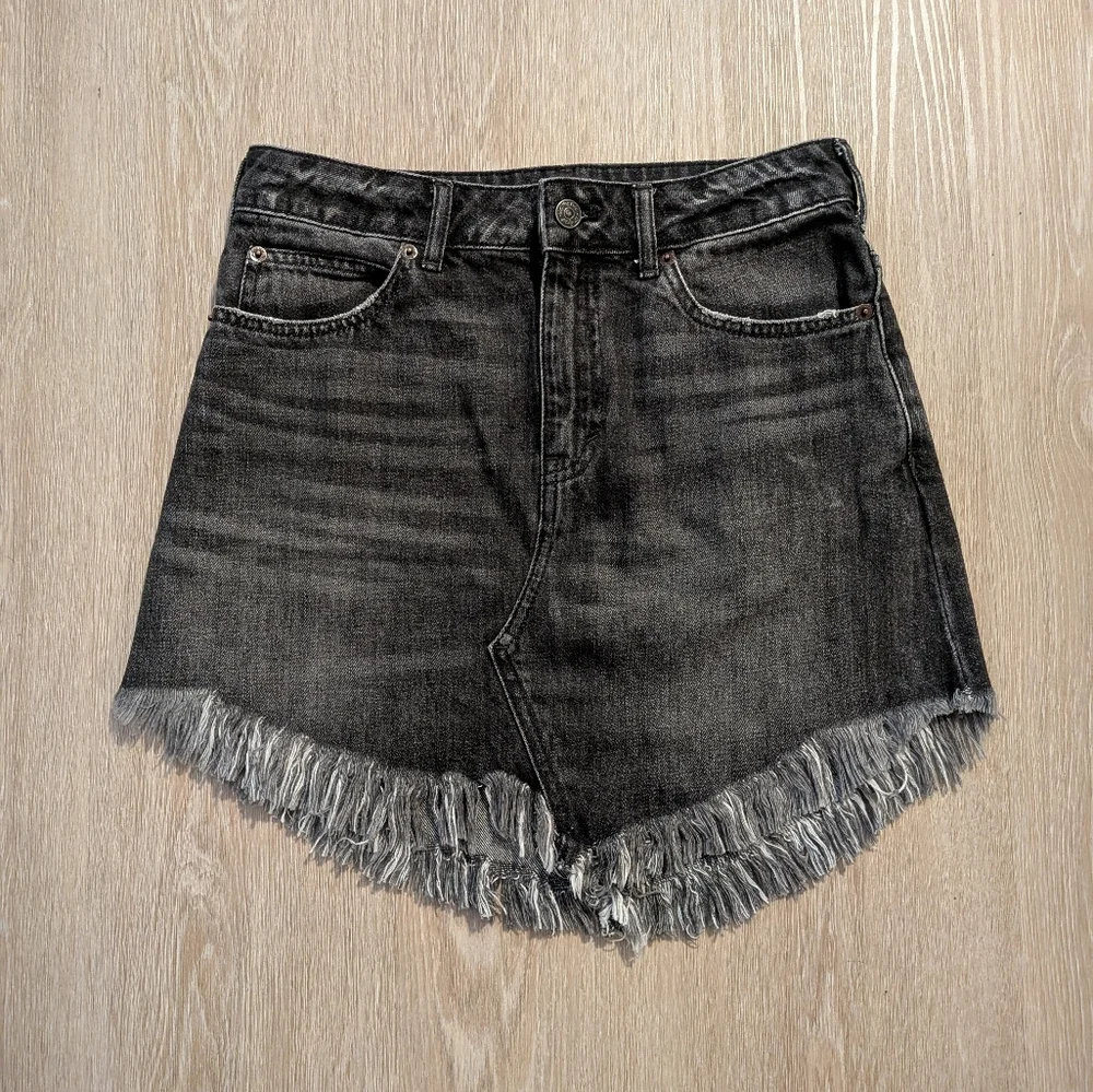 Free People Skirt Women's 25 Bailey Maverick Raw Hem Frayed Denim